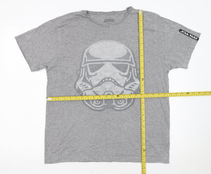 Primark Men's Grey Star Wars Stormtrooper Graphic T-Shirt Size M