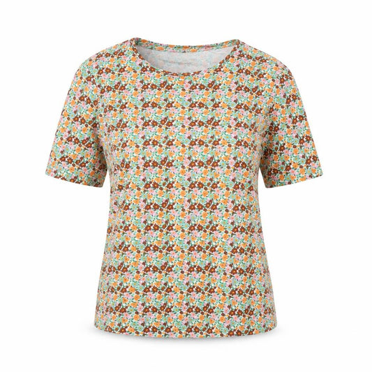 Tu Womens Multicoloured Floral Cotton Short Sleeve T-Shirt Size 12