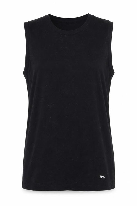 Lonsdale Women's Black Cotton Sleeveless Tank Top Size S