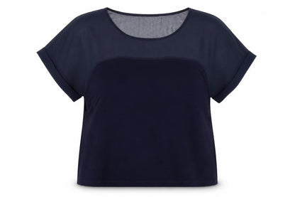 Warehouse Women’s Blue Short Sleeve Crew Neck Blouse Size 18