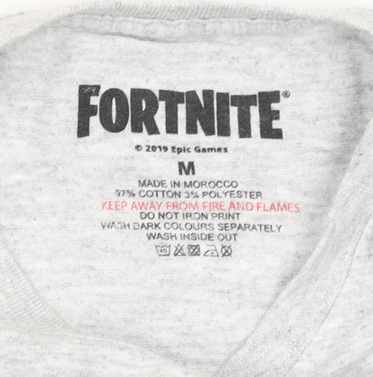 Fortnite Men’s Grey Graphic Llama Short Sleeve T-Shirt Size M