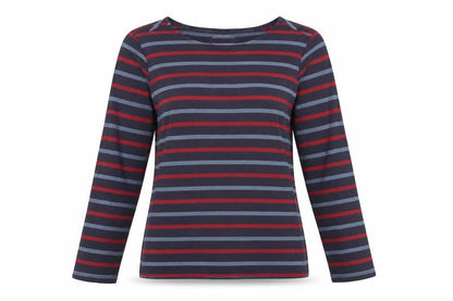 Seasalt Women’s Multicoloured Striped Sailor Long Sleeve Cotton Shirt Size 10