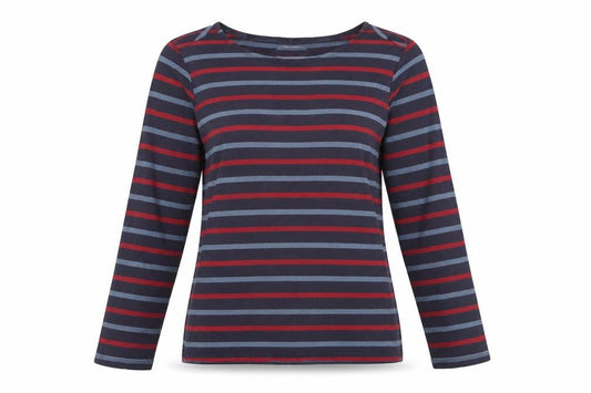 Seasalt Women’s Multicoloured Striped Sailor Long Sleeve Cotton Shirt Size 10