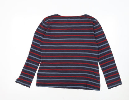 Seasalt Women’s Multicoloured Striped Sailor Long Sleeve Cotton Shirt Size 10