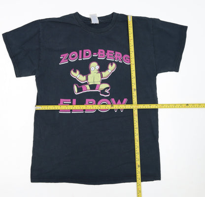 Gildan Unisex Black Cartoon Graphic Short Sleeve Cotton T-Shirt M