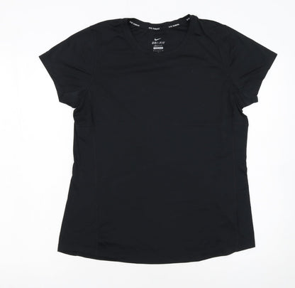 Nike Womens Black Dri-FIT Running T-Shirt Size L