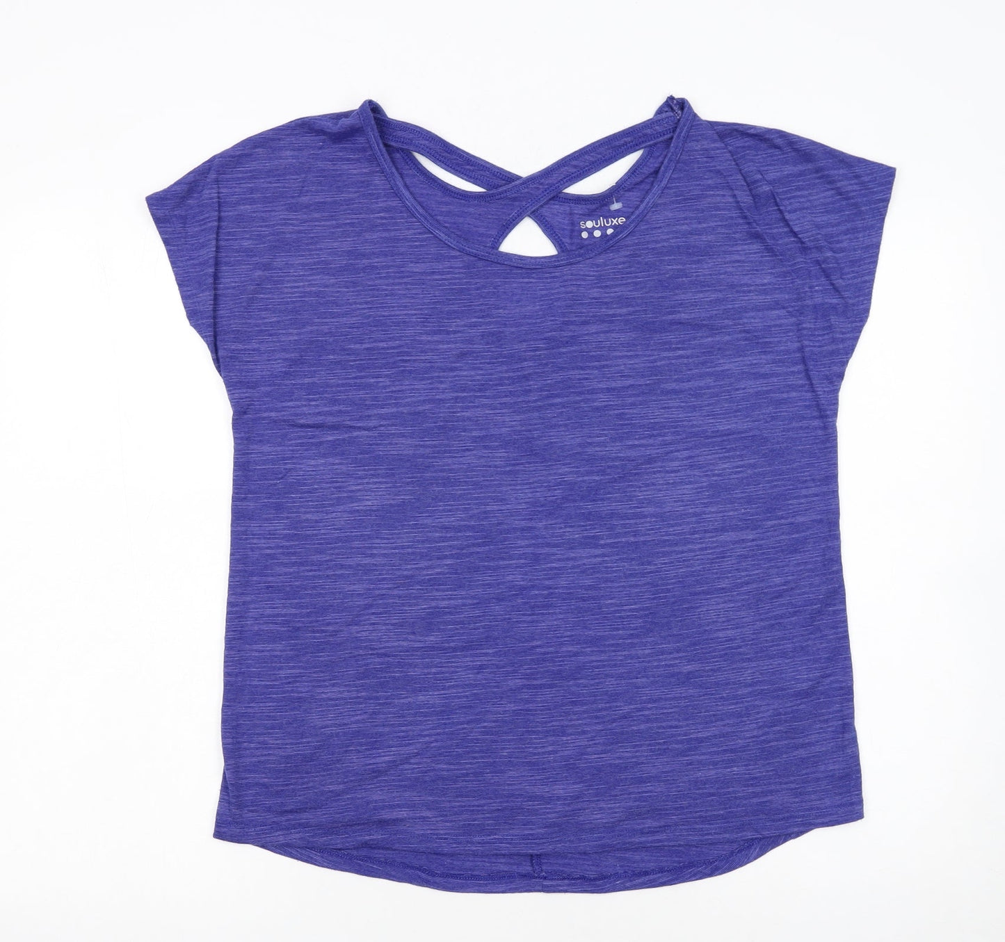 Souluxe Womens Purple Activewear T-Shirt Medium Lightweight Top