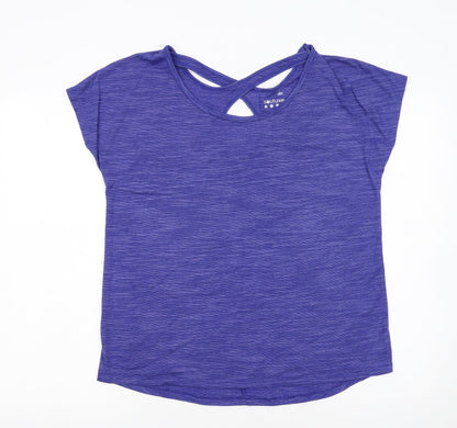 Souluxe Womens Purple Activewear T-Shirt Medium Lightweight Top