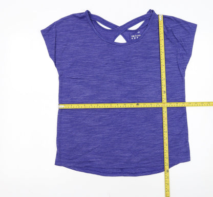 Souluxe Womens Purple Activewear T-Shirt Medium Lightweight Top