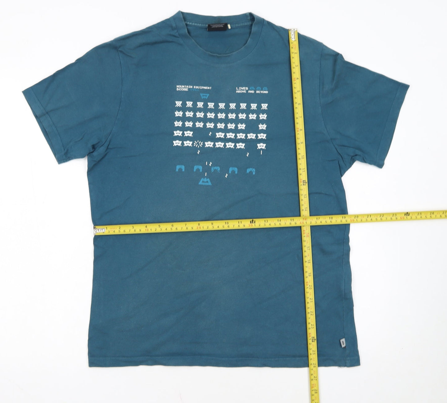 Mountain Equipment Men's Blue Arcade Graphic Cotton T-Shirt M