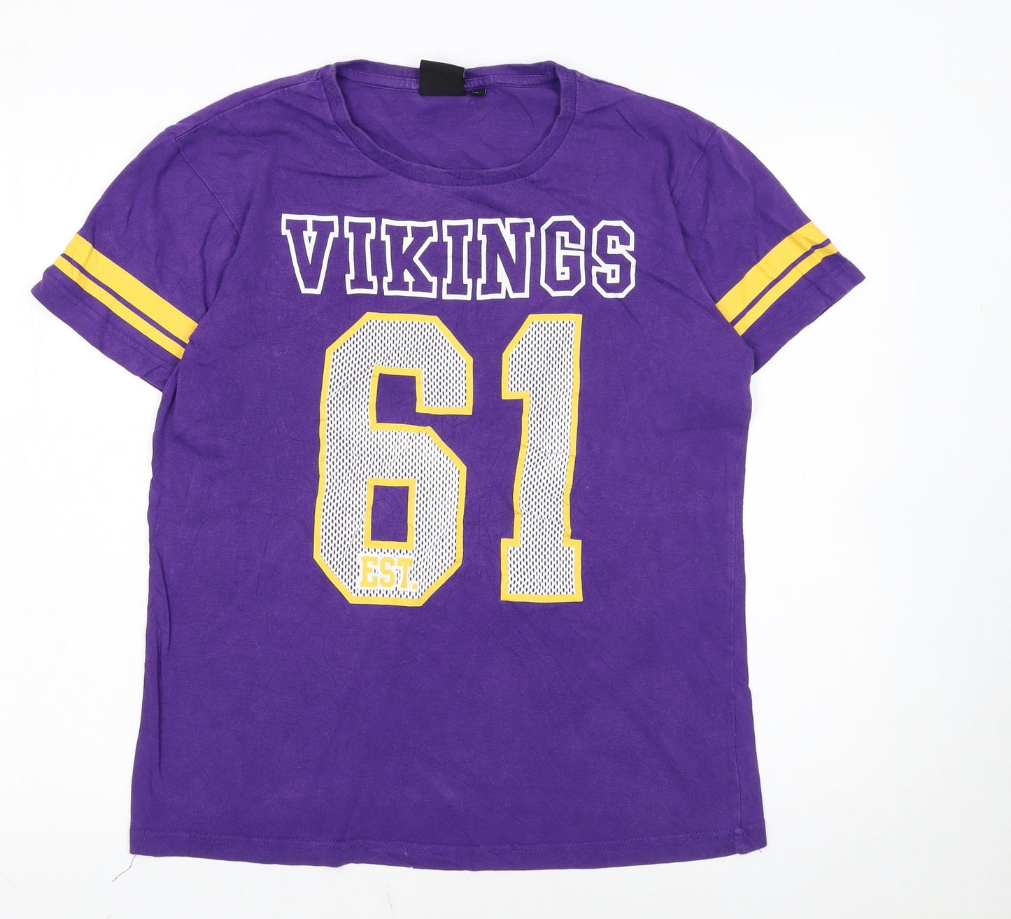 NFL Team Apparel Men's Purple Vikings 61 T-Shirt Small Sports Style