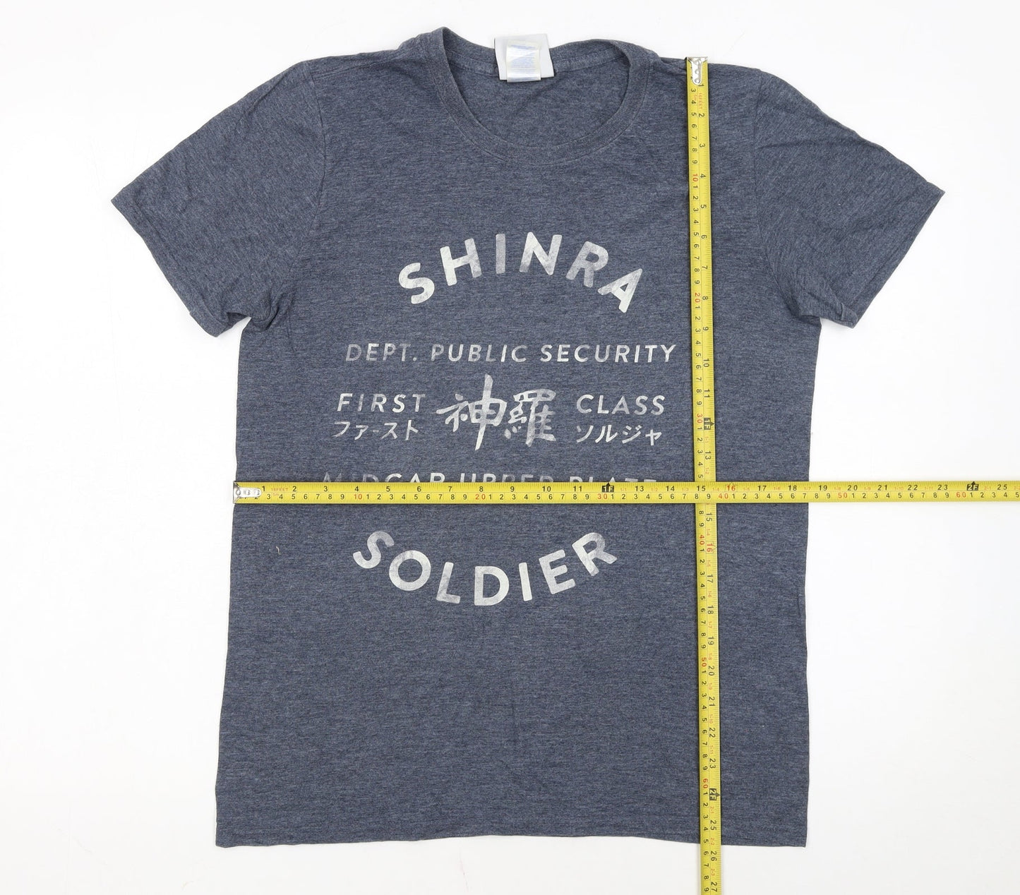 Gametee Men's Blue Shinra Soldier Final Fantasy Graphic T-Shirt Size S