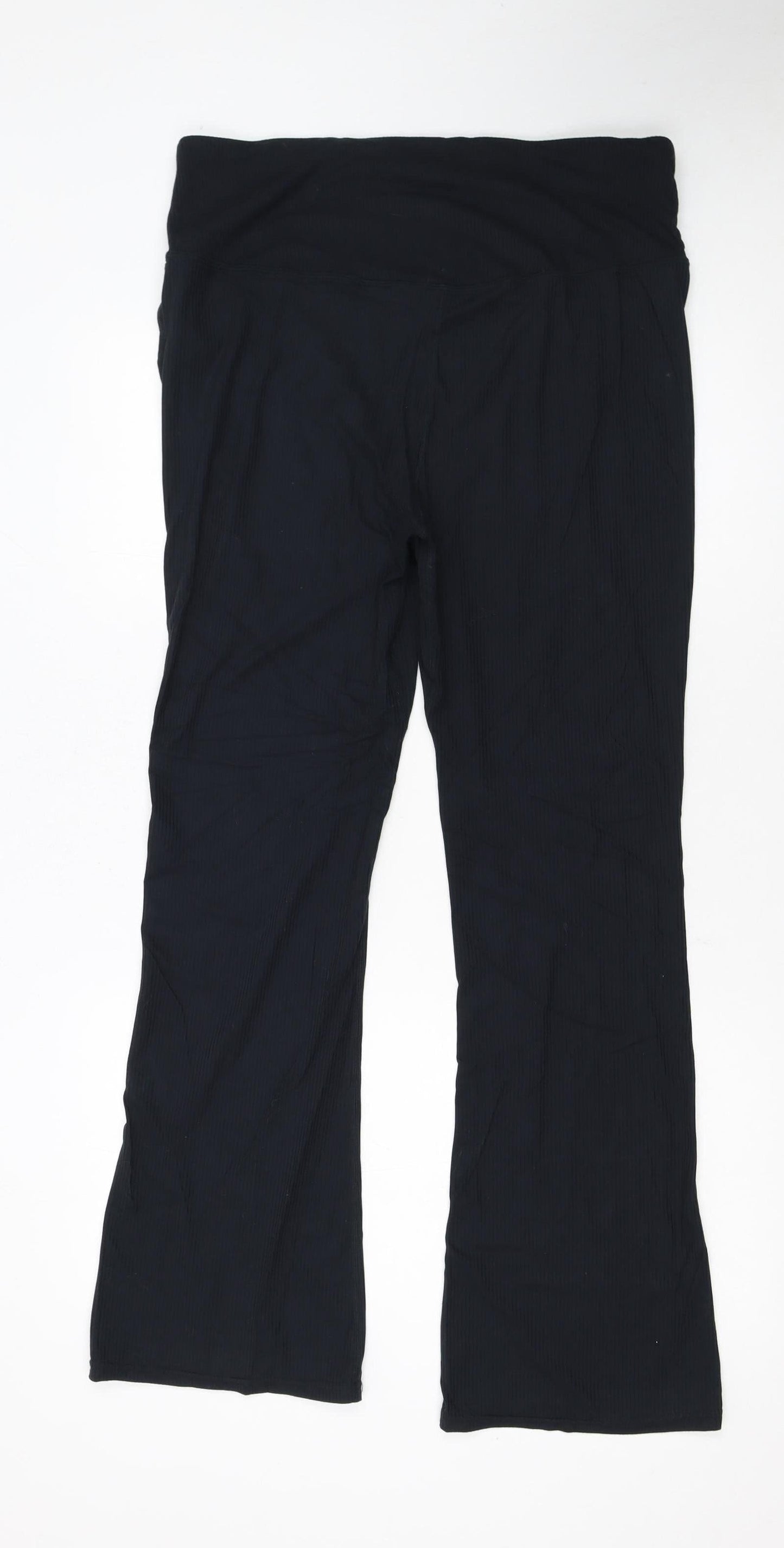 Crane Women's Black Stretch Flared Trousers Size 16-18