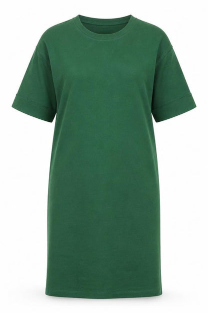 Zara Women Green T-Shirt Dress Size S Casual Jersey Style