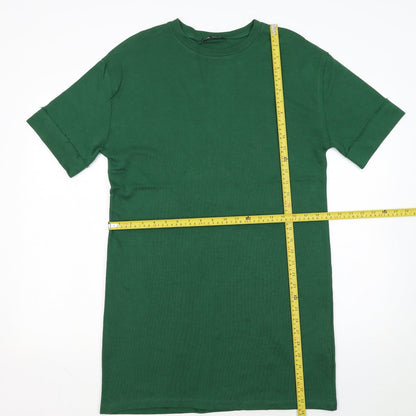 Zara Women Green T-Shirt Dress Size S Casual Jersey Style
