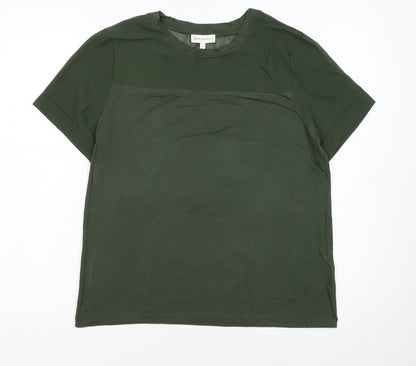Warehouse Women’s Green Short Sleeve Crew Neck Basic T-Shirt Size 10