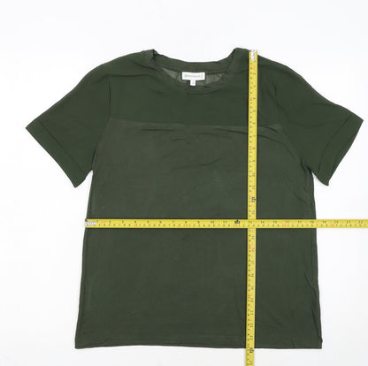 Warehouse Women’s Green Short Sleeve Crew Neck Basic T-Shirt Size 10