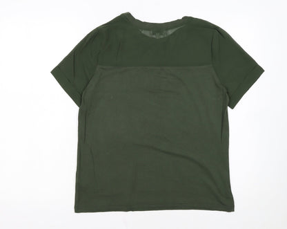 Warehouse Women’s Green Short Sleeve Crew Neck Basic T-Shirt Size 10