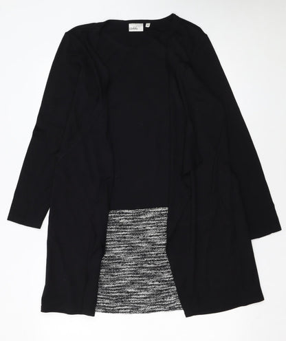 Isolde Women's Black Knit Colourblock Shift Dress Size M