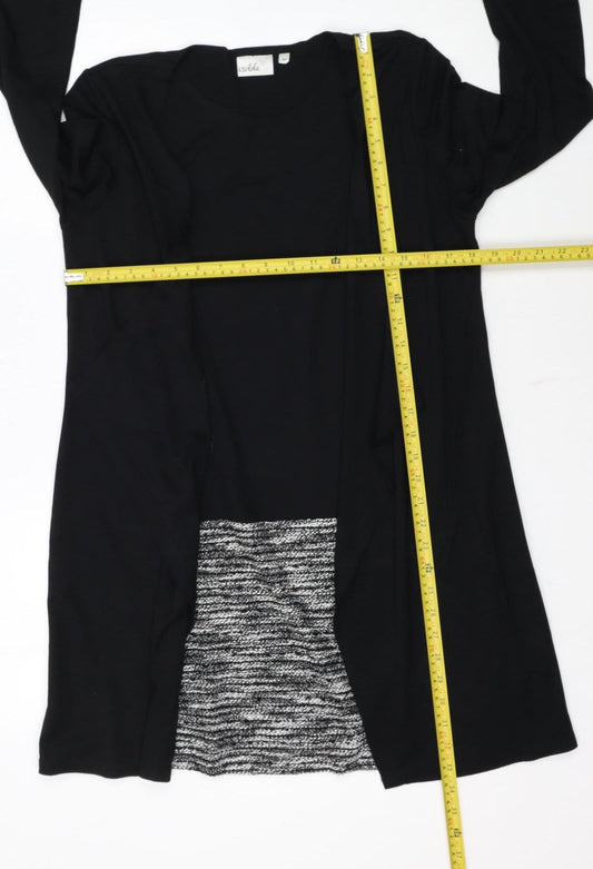 Isolde Women's Black Knit Colourblock Shift Dress Size M