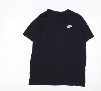 Nike Boys Black XL T-Shirt Short Sleeve Crew Neck Sports Cotton Tee