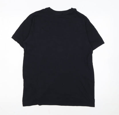 Nike Boys Black XL T-Shirt Short Sleeve Crew Neck Sports Cotton Tee