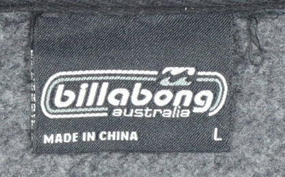 Billabong Men's Grey Pullover Hoodie Size L Hooded Sweatshirt