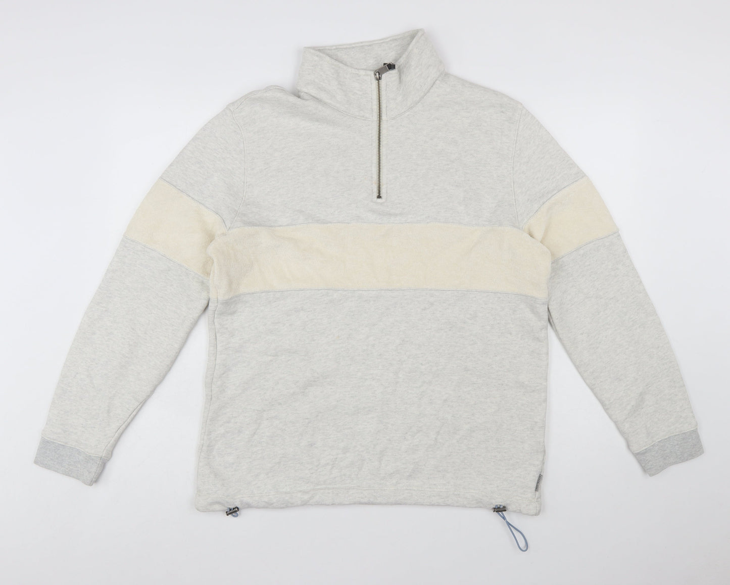 Ted Baker Men's Grey 1/2 Zip Cotton Sweatshirt Size L