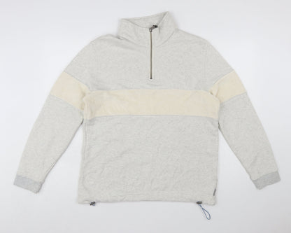 Ted Baker Men's Grey 1/2 Zip Cotton Sweatshirt Size L