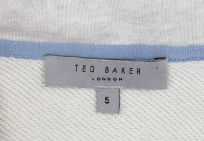 Ted Baker Men's Grey 1/2 Zip Cotton Sweatshirt Size L
