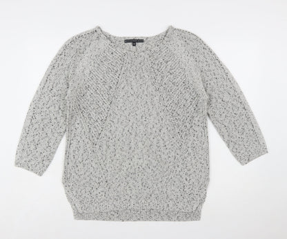 Betty Jackson Black Womens Grey Knit Pullover Jumper Size 16