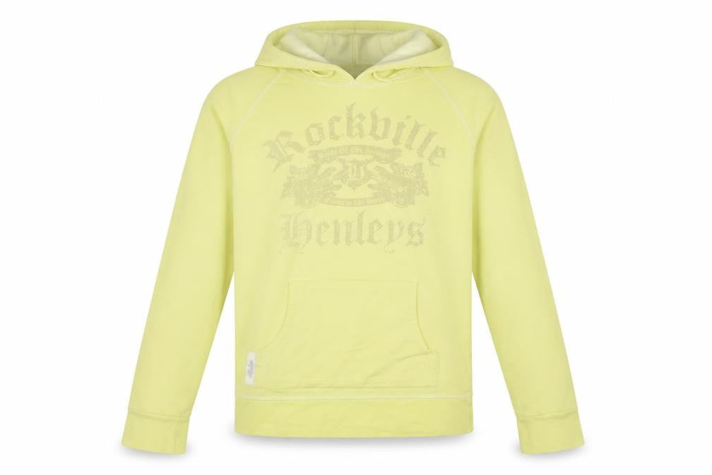 Henleys Womens Yellow Pullover Hoodie Size 2 Cotton Blend