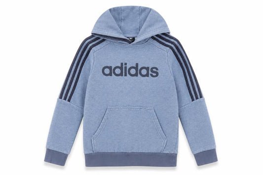 Adidas Boys Blue Pullover Hoodie 9-10 Years Sports Fleece Sweatshirt