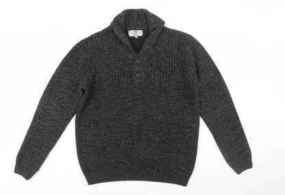 Next Men's Grey Chunky-Knit Pullover Jumper Size L