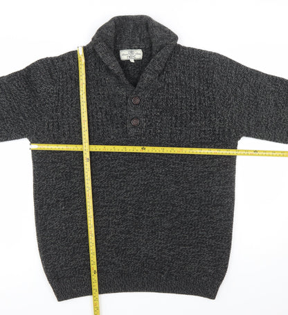 Next Men's Grey Chunky-Knit Pullover Jumper Size L