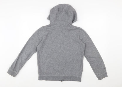 Nike Boys Grey Full Zip Hoodie L 147-158cm Cotton Blend