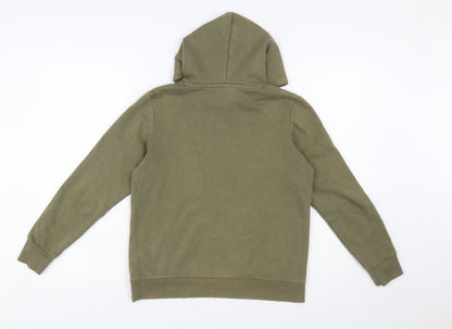 Jack & Jones Boys Green Pullover Hoodie Size 164 Cotton Blend Casual