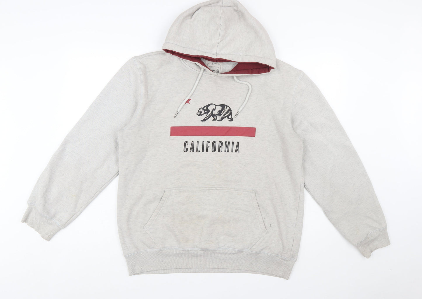 Ripping Men’s Grey California Pullover Hoodie Size L Graphic Fleece