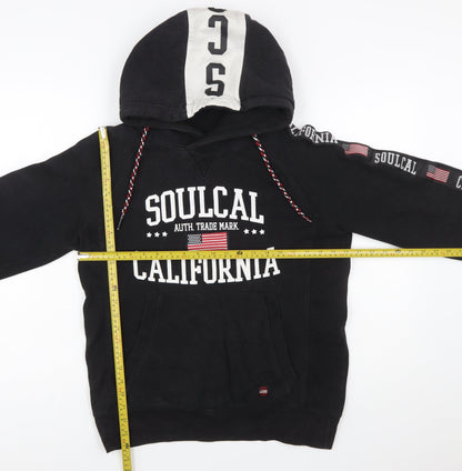 SoulCal&Co Men's Black Pullover Hoodie M Graphic Fleece