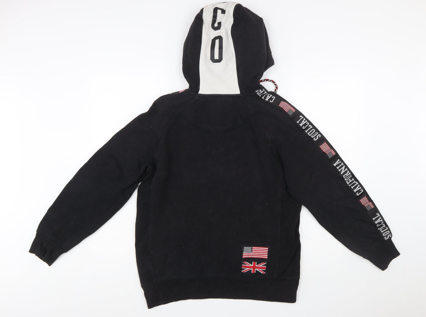 SoulCal&Co Men's Black Pullover Hoodie M Graphic Fleece