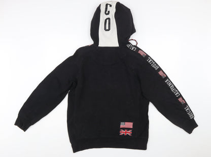 SoulCal&Co Men's Black Pullover Hoodie M Graphic Fleece