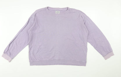Fat Face Women's Pale Lilac Pullover Sweatshirt Size 18 Cotton Casual
