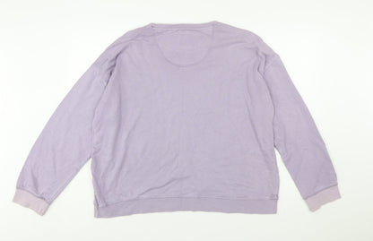 Fat Face Women's Pale Lilac Pullover Sweatshirt Size 18 Cotton Casual