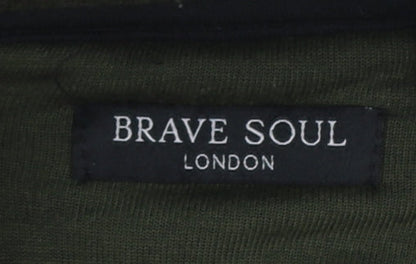 Brave Soul Men's Multicoloured Pullover Hoodie Size M