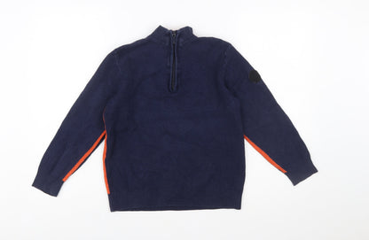 Baker by Ted Baker Boys Blue 10 Years 1/2 Zip Wool Cotton Jumper