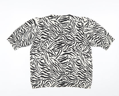 Marks and Spencer Women’s Multicoloured Zebra Knit Jumper Size 16