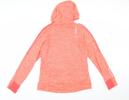 Decathlon Womens Coral Hoodie Pullover Medium Reflective Trim