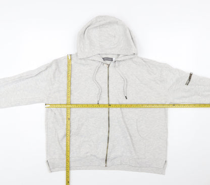 Mint Velvet Women Grey Full Zip Hoodie Lined Pockets L
