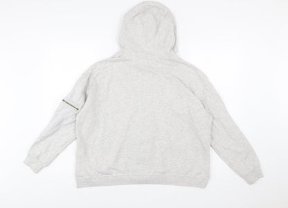 Mint Velvet Women Grey Full Zip Hoodie Lined Pockets L