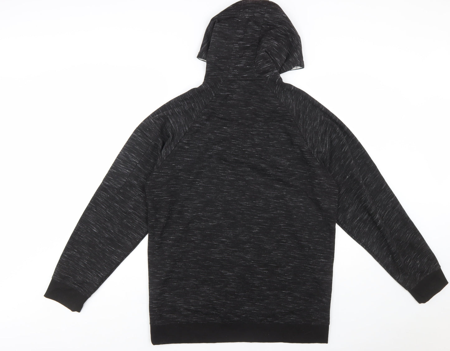 Brave Soul Men's Black Pullover Hoodie L Regular Fit 1/4 Zip